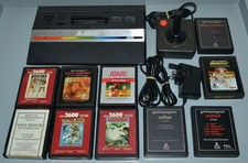 ATARI 2600 Video Computer System Console Bundle & 10 Games - Tested & Working