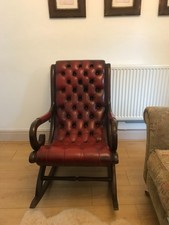 Chesterfield leather rocking
