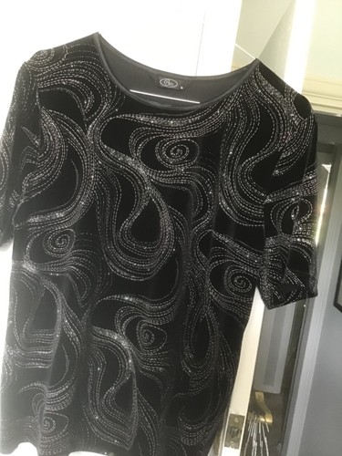 Ladies black sparkly - , bon