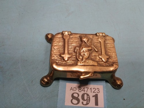 Brass box cat - brass, &