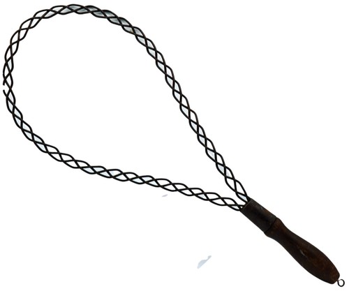 Antique braided metal wire rug - antique,