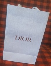 Dior Tall gift bag Genuine Textured White Gold Xmas Gift Wrapping Purfume 