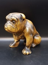 Old Vintage Antique Ceramic British Bulldog Dog Figure Statue Ornament 