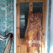 High Low Mini Dress Gold