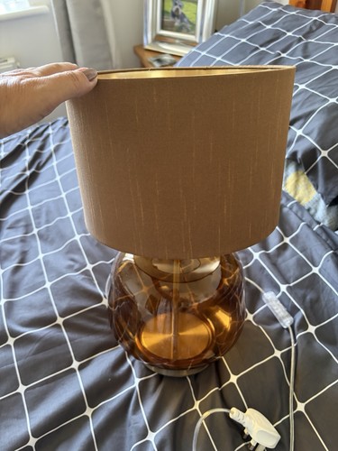 Next amber glass table lamp - amber,
