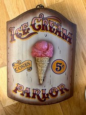 Vintage wooden Ice Cream sign