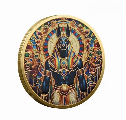 Egyptian anubis gold - gold, coin