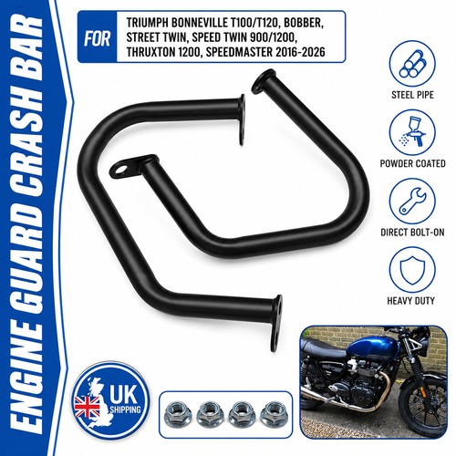 Black steel engine guard for - engine,