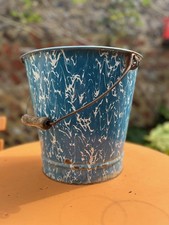 Vintage French Enamel Bucket