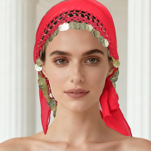 Red tribal dance headpiece - tribal,