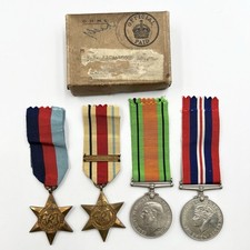 Genuine WW2 North Africa 1942-43 Star Medal Group Of 4