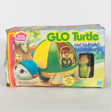 BNIB 1985 Hasbro Preschool #7525 Glo Friends Turtle + Glo Hopper figure