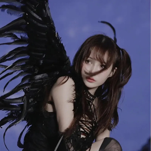 Dark angel black - angel, feather