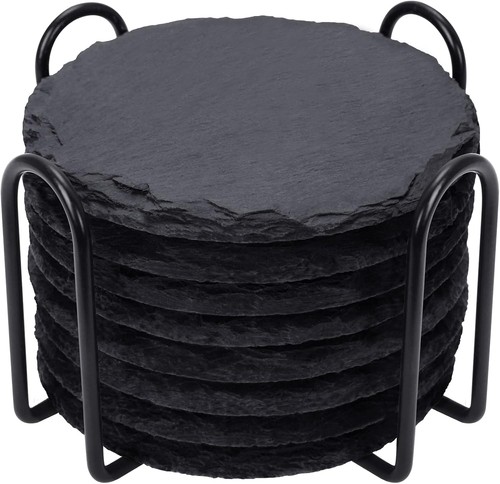 Slate drink coasters with - slate,