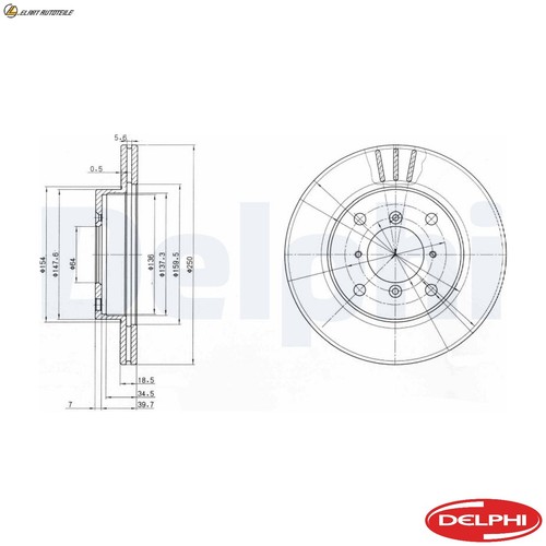 Brake discs bg2583 - brake, for