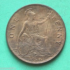 1930 George V Penny UNC