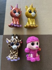 TY Boo Mini Figures X 4: Unicorn X 2, Poodle & Giraffe