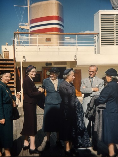 Aboard cruise ship 1950s - aboard,