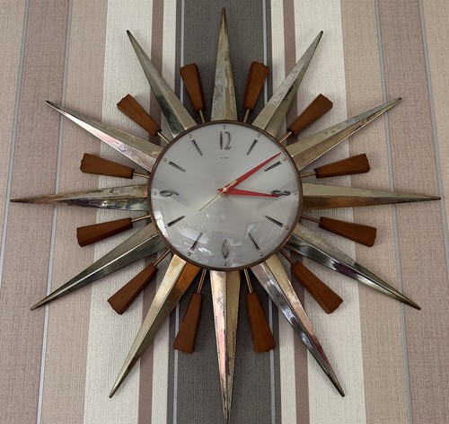 Metamec sunburst clock gold - metamec,