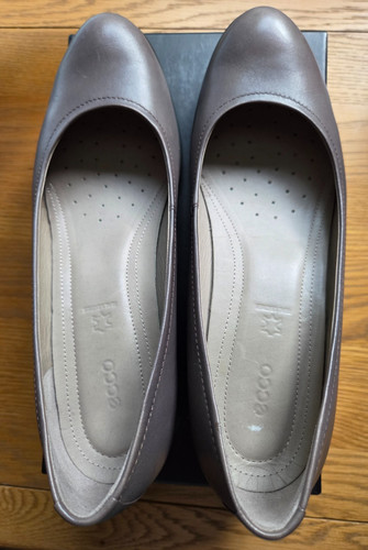 Ecco ladies grey - mid, heel