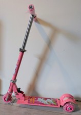 Kids 3 Wheel Scooters Pink Green & Blue Available Folding