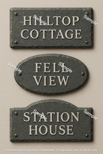 12 oo Gauge Lake District Cottage Slate Nameplate  Print on Premium Card