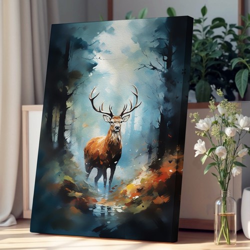 Stag forest gestural - stag,