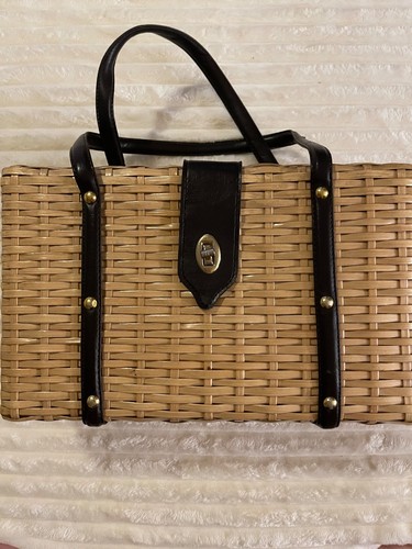 Chic vintage wicker bag - bag,