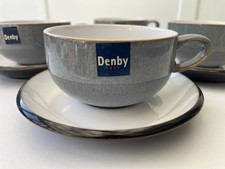 Denby Jet Teacup & Saucer Set