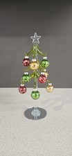 Leonardo Glass Christmas Tree Ornament With Glass Baubles.  26cm , Boxed.