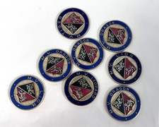 Vintage Ship Badges Normandy Ferry Liner Flat Back Lot 8 Metal MV Dragon Tiger