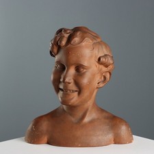 Antique Bust of Boy Terracotta