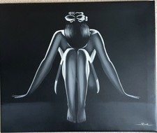 Original Black  and White Oil