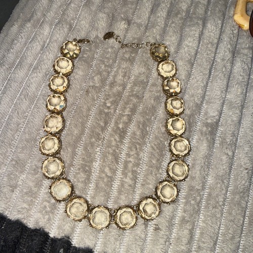 Vtg zara necklace choker clear - necklace,