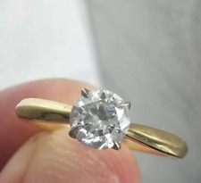 18ct Gold Diamond Solitaire Ring Engagement 18 Carat 1 Natural Diamond 0.40ct