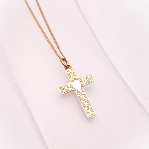 9ct rose gold engraved - 9ct,