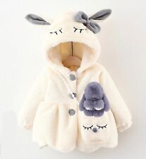 Girls Faux Fur Bunny coat, bag