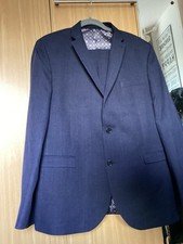 NEXT BLUE CHECK SUIT - JACKET 46” R / TROUSERS 38” W 31” L