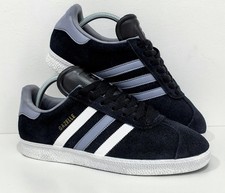 Customised Adidas Gazelle OG Vintage Trainers Core Black/Grey/White Uk Size 8