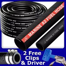 MARINE RUBBER FUEL HOSE ISO7840 5mm to 51mm & FREE HOSE CLIPS & DRIVER