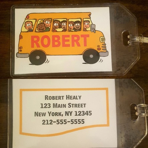 School bus driver luggage tag - luggage,