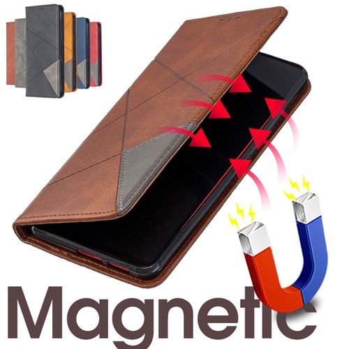 Magnetic stand leather wallet - stand,