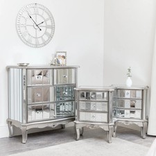 Silver mirrored chest of