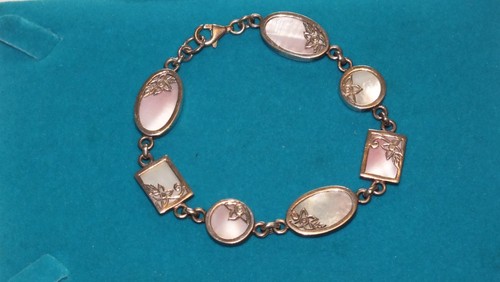 Mother pearl panel bracelet - of,