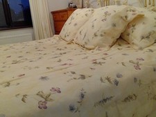 Iconic Elliots California brass & ivory king size bed in excellent condition