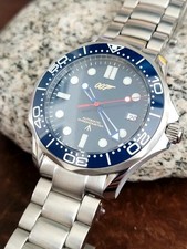 Ltd Ed James Bond 007 Divers 'GOLDENEYE' Watch Seiko TMI NH35a Auto Movt BLUE.