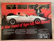 TVR 350i MAXELL TAPES 1980s - FRAMEABLE COLLECTIBLE ORIGINAL CLASSIC CAR ADVERT
