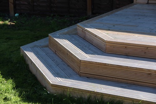 Garden timber decking boards - garden,