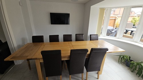 Solid oak extendable dining - solid,