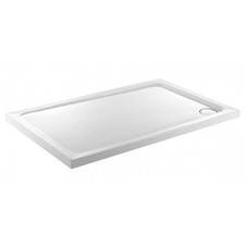 Just Trays JTFusion Low Profile 1200 x 800 Stone Resin Shower Tray with Waste -